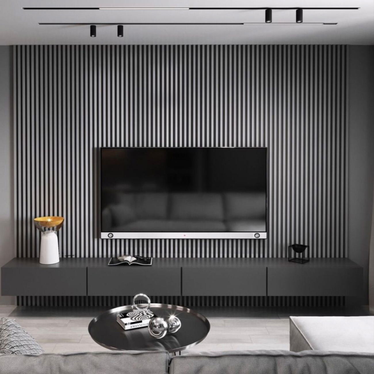 Akusztikus falpanel Antracit