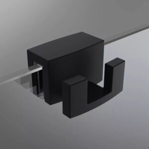 Fekete akasztós törölközőtartó